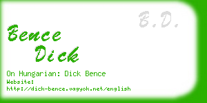 bence dick business card